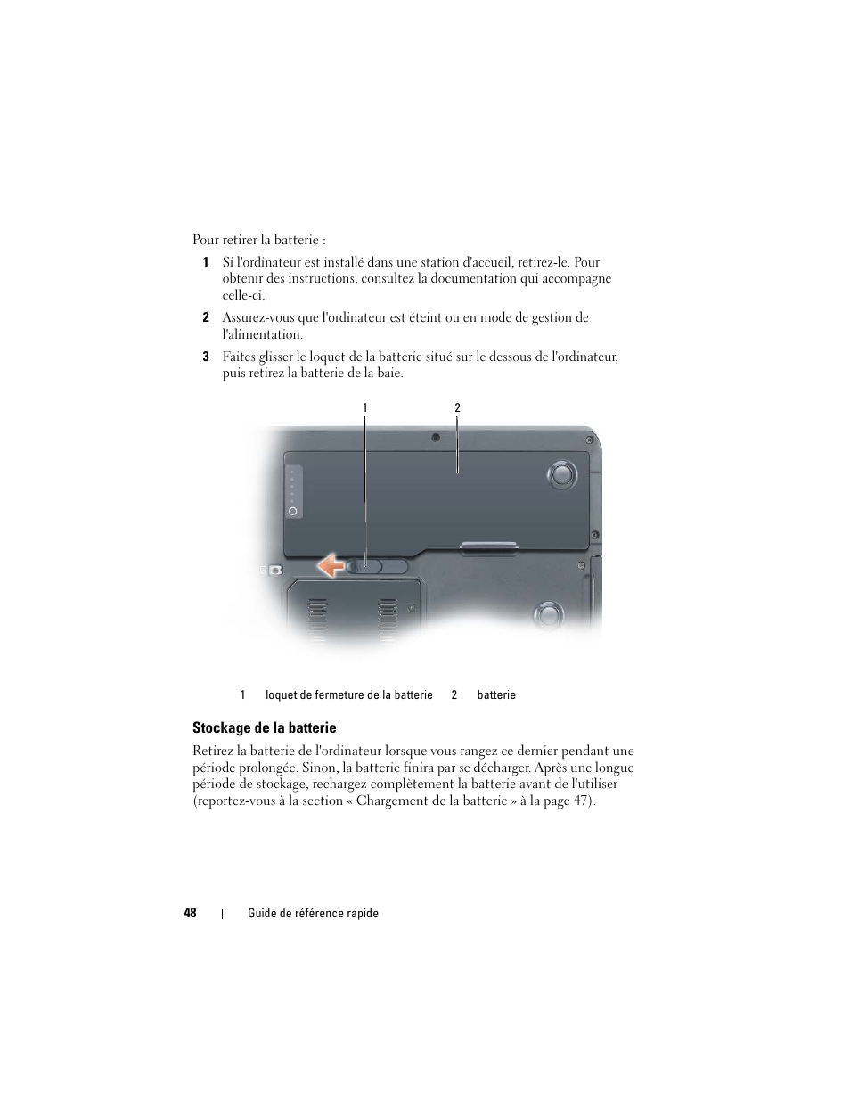 Stockage de la batterie | Dell Precision M6300 (Late 2007) User Manual | Page 48 / 116