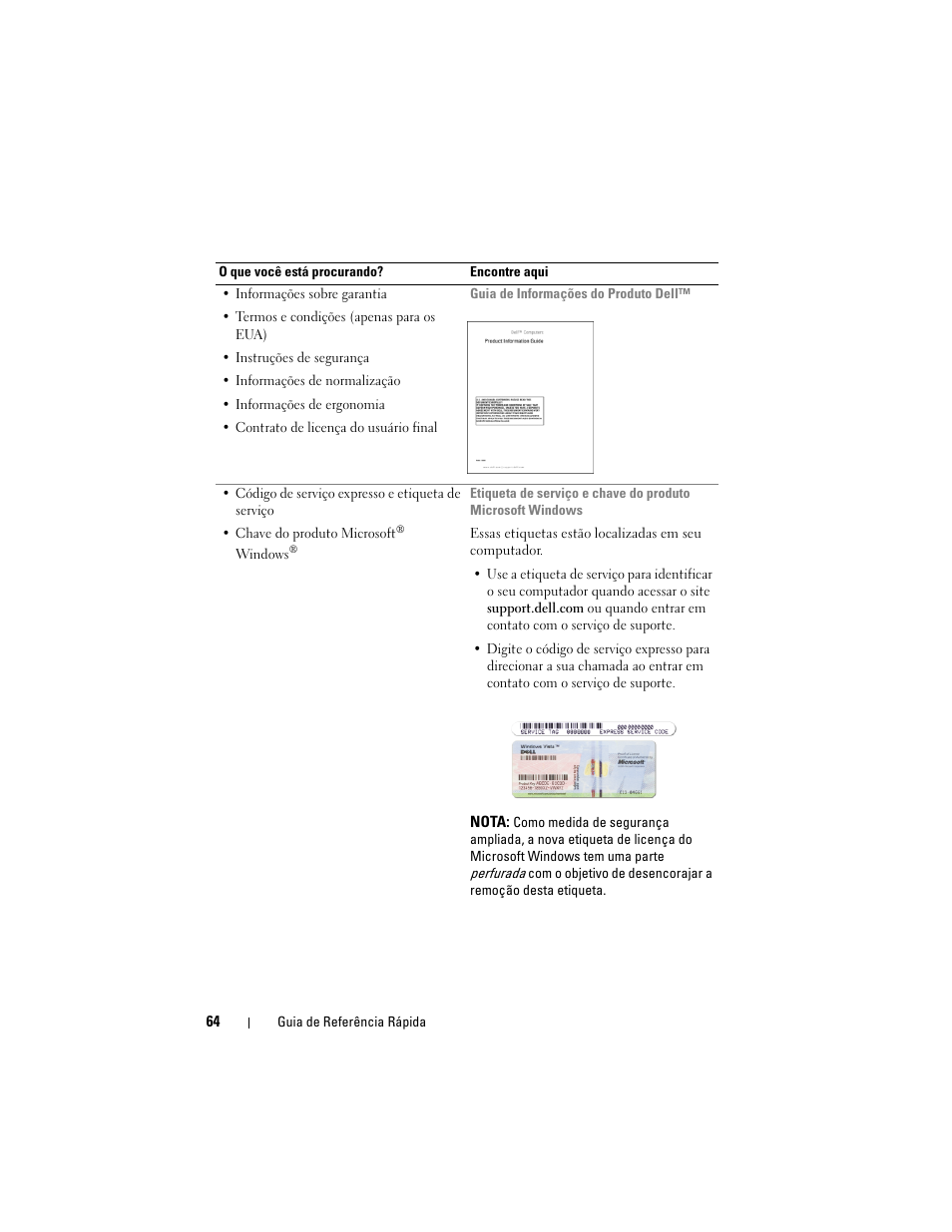 Dell Precision M6300 (Late 2007) User Manual | Page 64 / 116