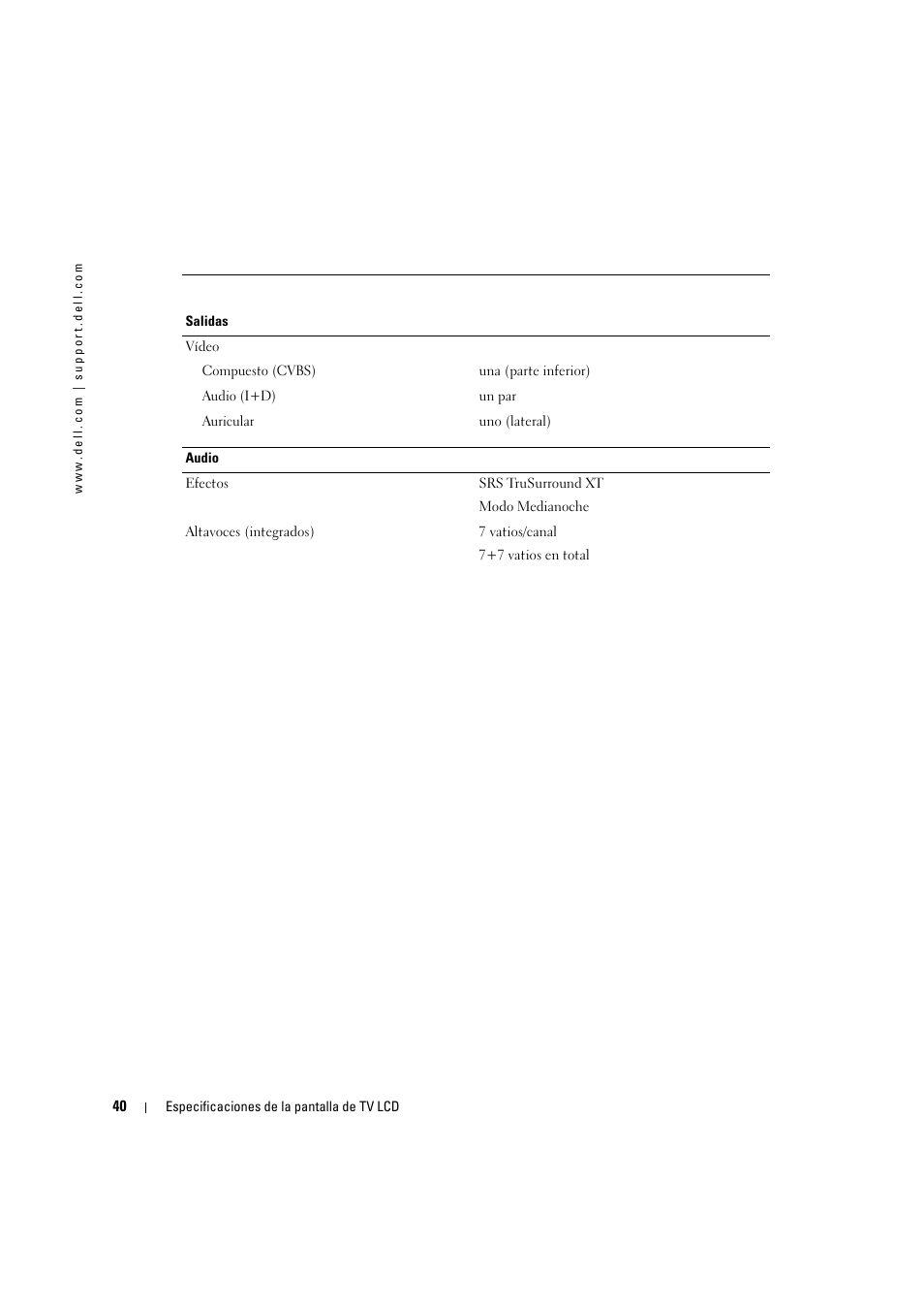 Dell LCD TV W2306C User Manual | Page 100 / 180