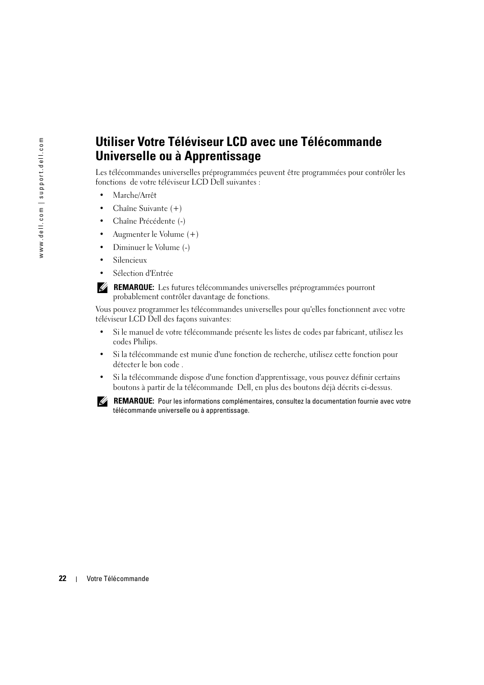 Dell LCD TV W2306C User Manual | Page 142 / 180