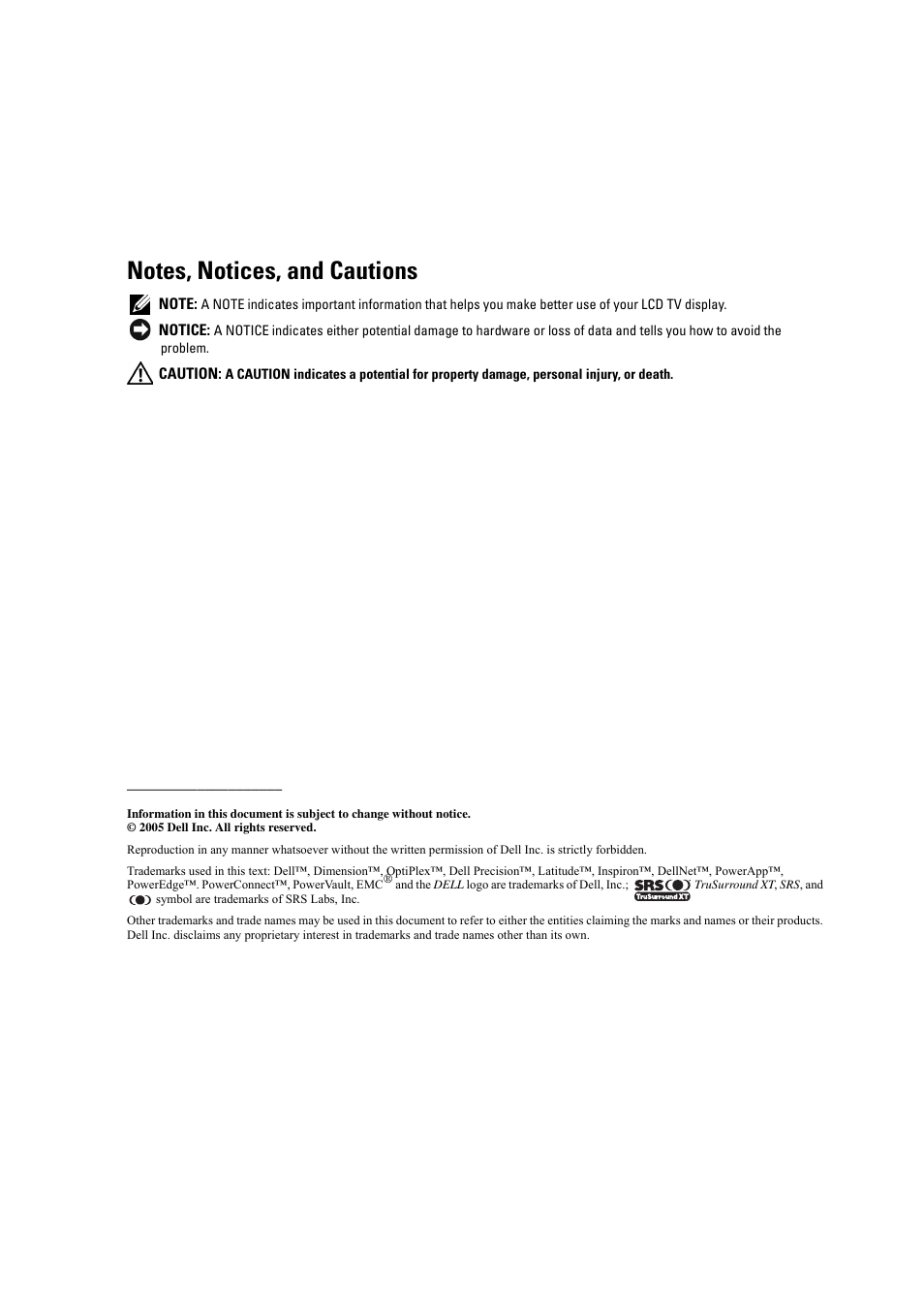 Dell LCD TV W2306C User Manual | Page 2 / 180
