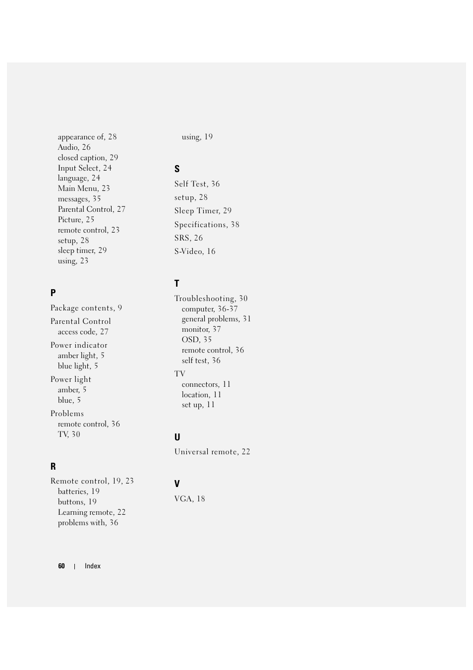 Dell LCD TV W2306C User Manual | Page 60 / 180