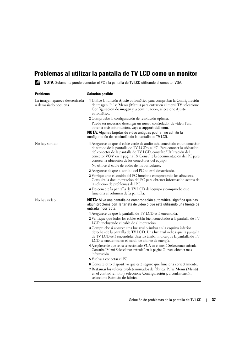 Dell LCD TV W2306C User Manual | Page 97 / 180