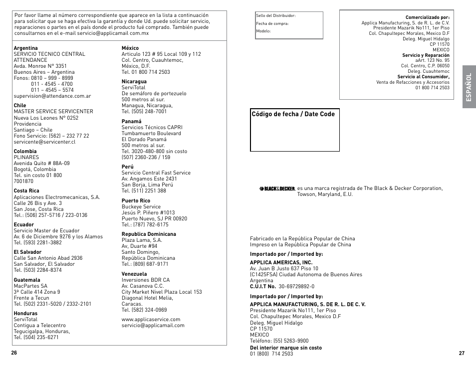 Black & Decker DCM100B User Manual | Page 14 / 15