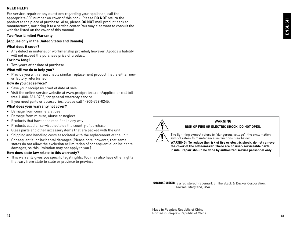 Black & Decker DCM100B User Manual | Page 7 / 15