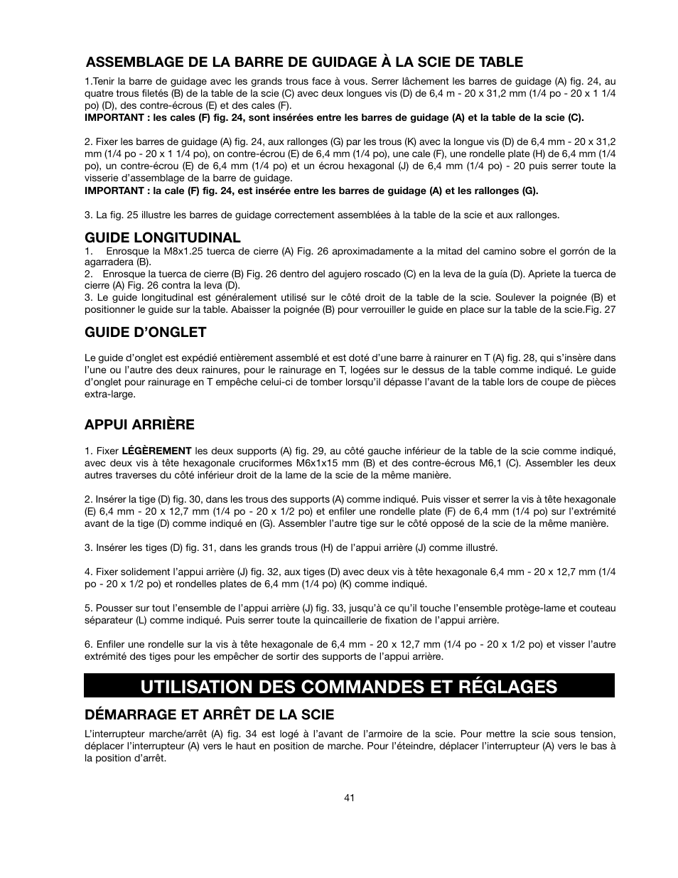 Utilisation des commandes et réglages | Black & Decker FIRESTORM FS210LS User Manual | Page 41 / 68