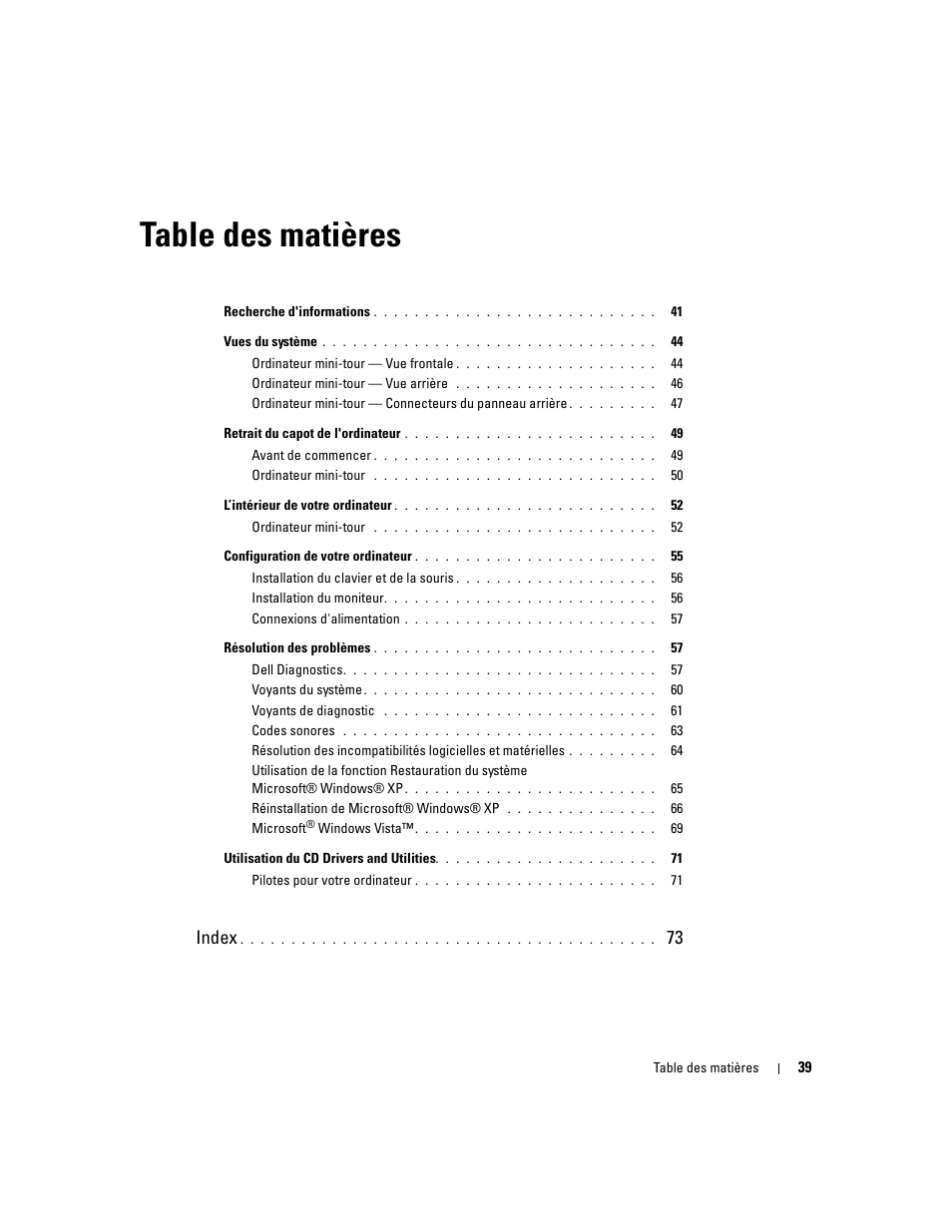 Dell OptiPlex 745c (Early 2007) User Manual | Page 39 / 110
