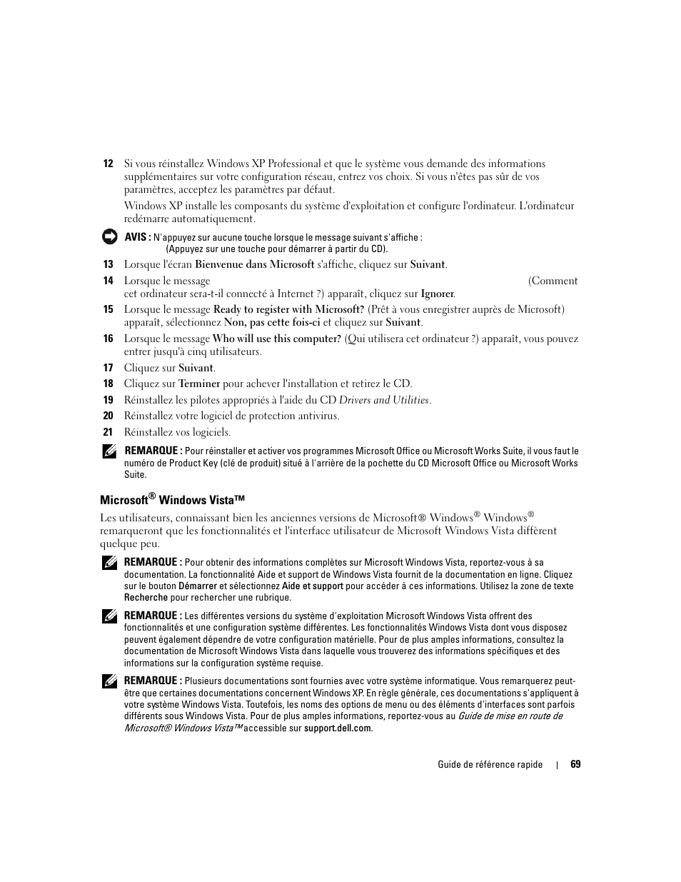 Microsoft® windows vista, Microsoft | Dell OptiPlex 745c (Early 2007) User Manual | Page 69 / 110
