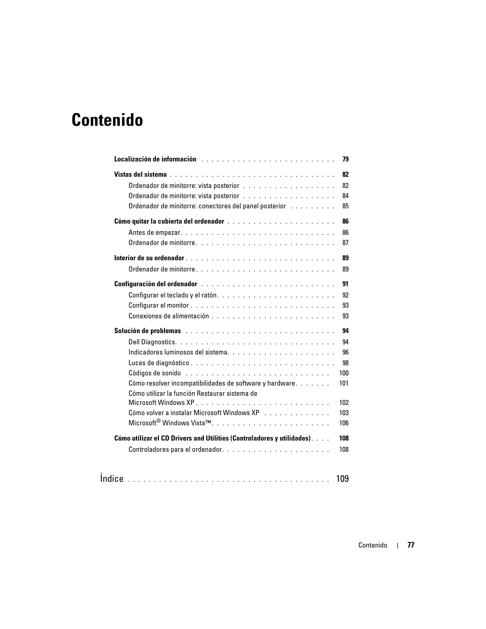 Dell OptiPlex 745c (Early 2007) User Manual | Page 77 / 110