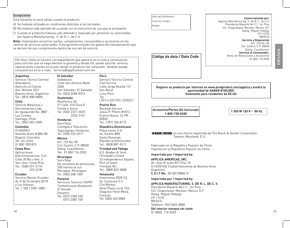 Black & Decker IM305 User Manual | Page 8 / 9