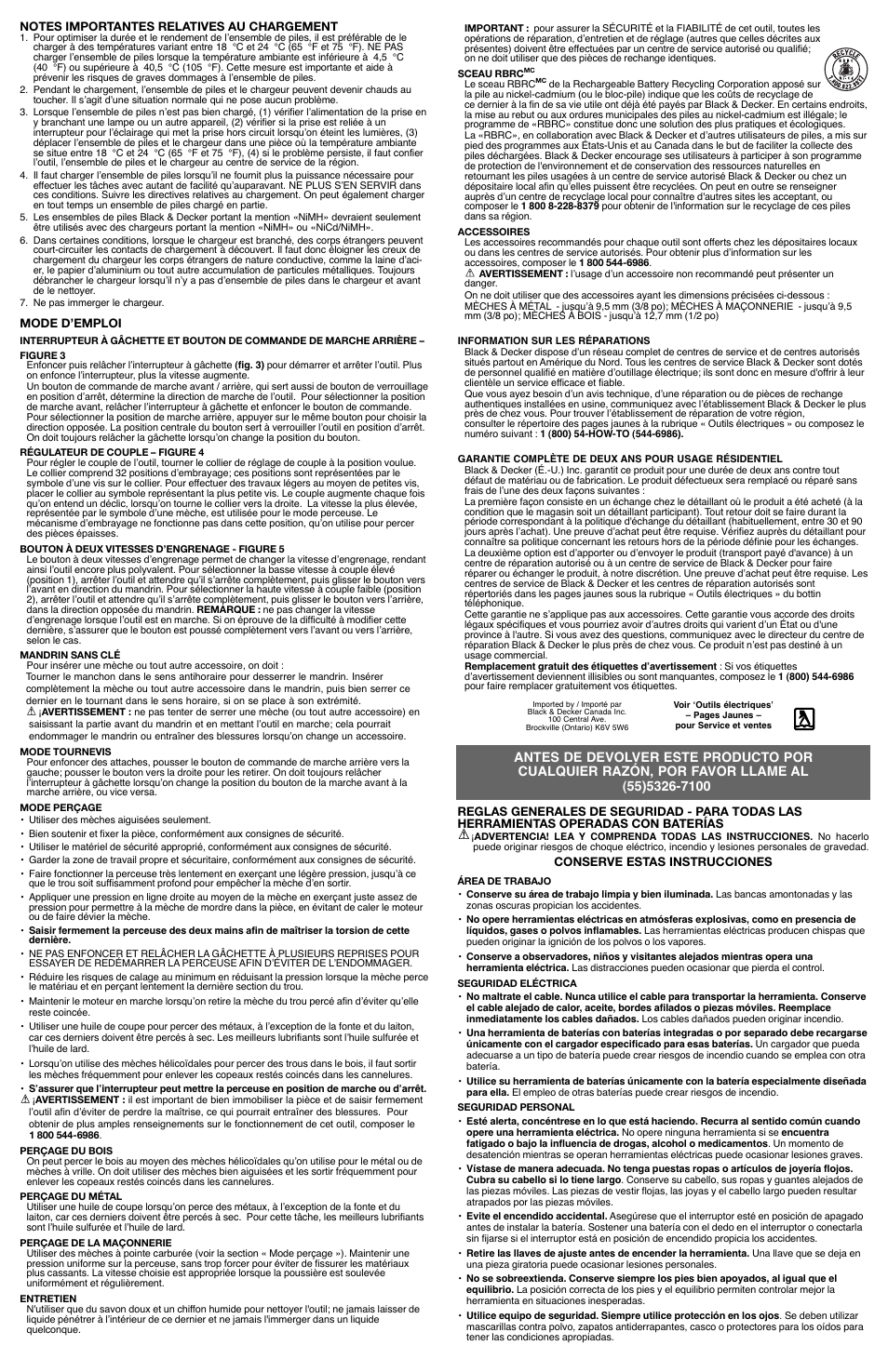 Black & Decker HPD1200 User Manual | Page 4 / 6