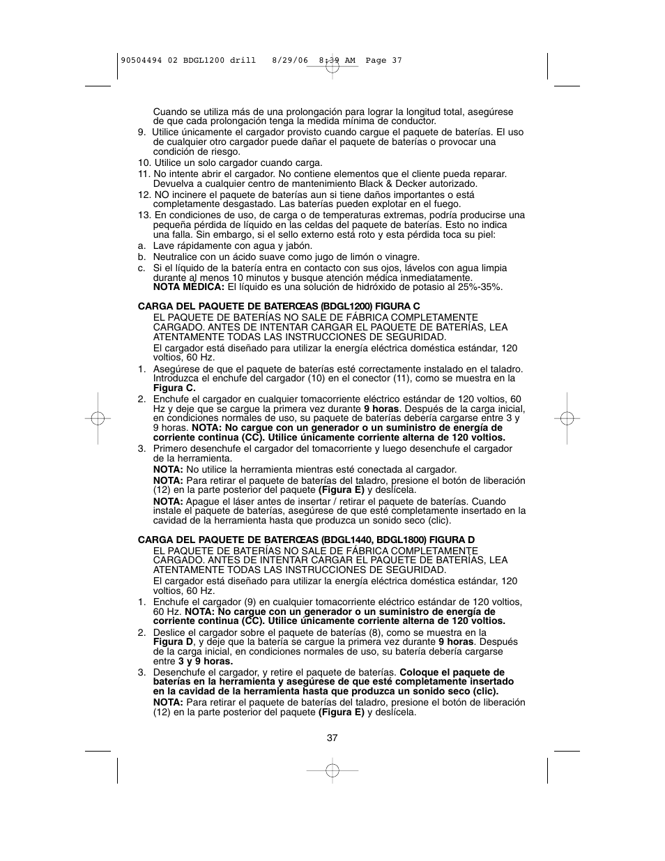 Black & Decker 90504494 User Manual | Page 37 / 44