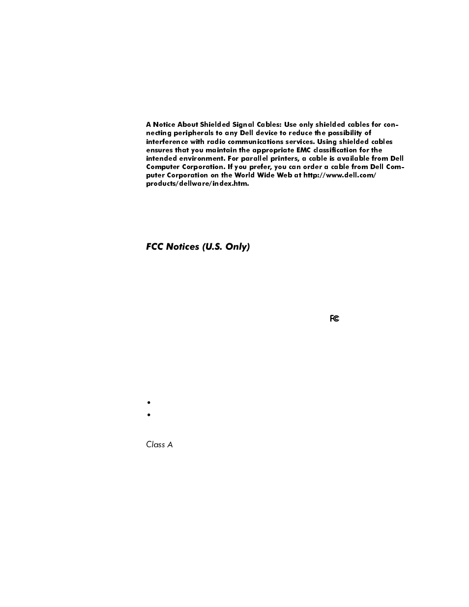 Fcc notices (u.s. only), Class a, 1rwlfhv 862qo | Dell Inspiron 3500 User Manual | Page 13 / 60