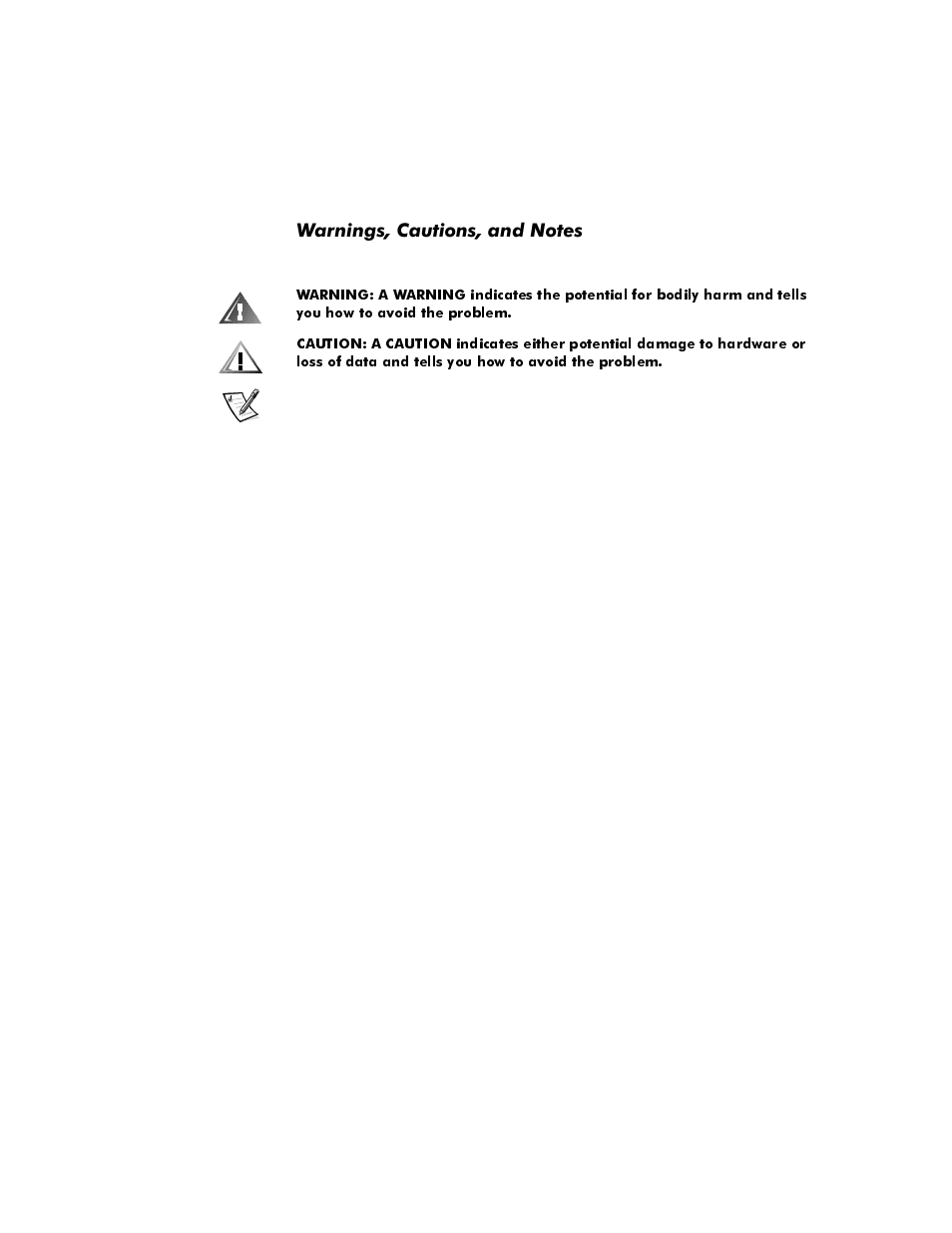 Duqlqjv&dxwlrqvdqg1rwhv | Dell Inspiron 3500 User Manual | Page 6 / 60