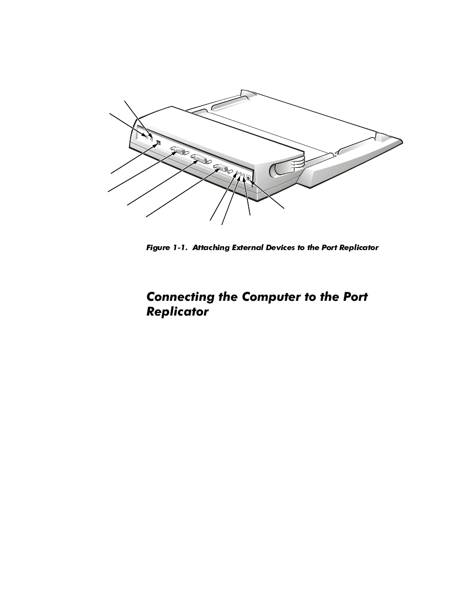 Connecting the computer to the port replicator, Rqqhfwlqjwkh&rpsxwhuwrwkh3ruw 5hsolfdwru | Dell Inspiron 3500 User Manual | Page 9 / 60