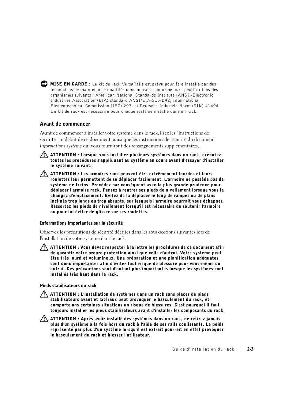 Avant de commencer, Avant de commencer -3 | Dell PowerEdge 2600 User Manual | Page 31 / 124