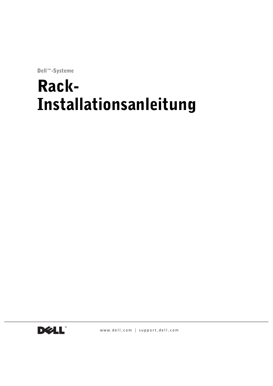 D4fll, Rack­ installationsanleitung | Dell PowerEdge 2600 User Manual | Page 49 / 124