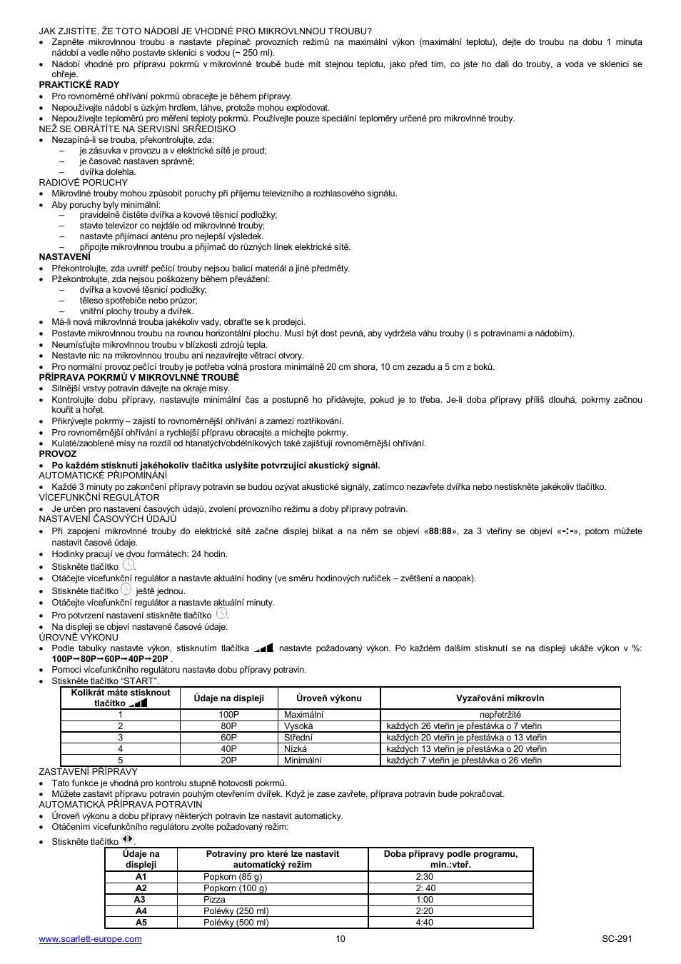 Scarlett SC-291 User Manual | Page 10 / 41