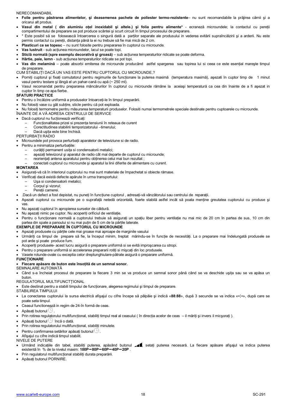 Scarlett SC-291 User Manual | Page 18 / 41