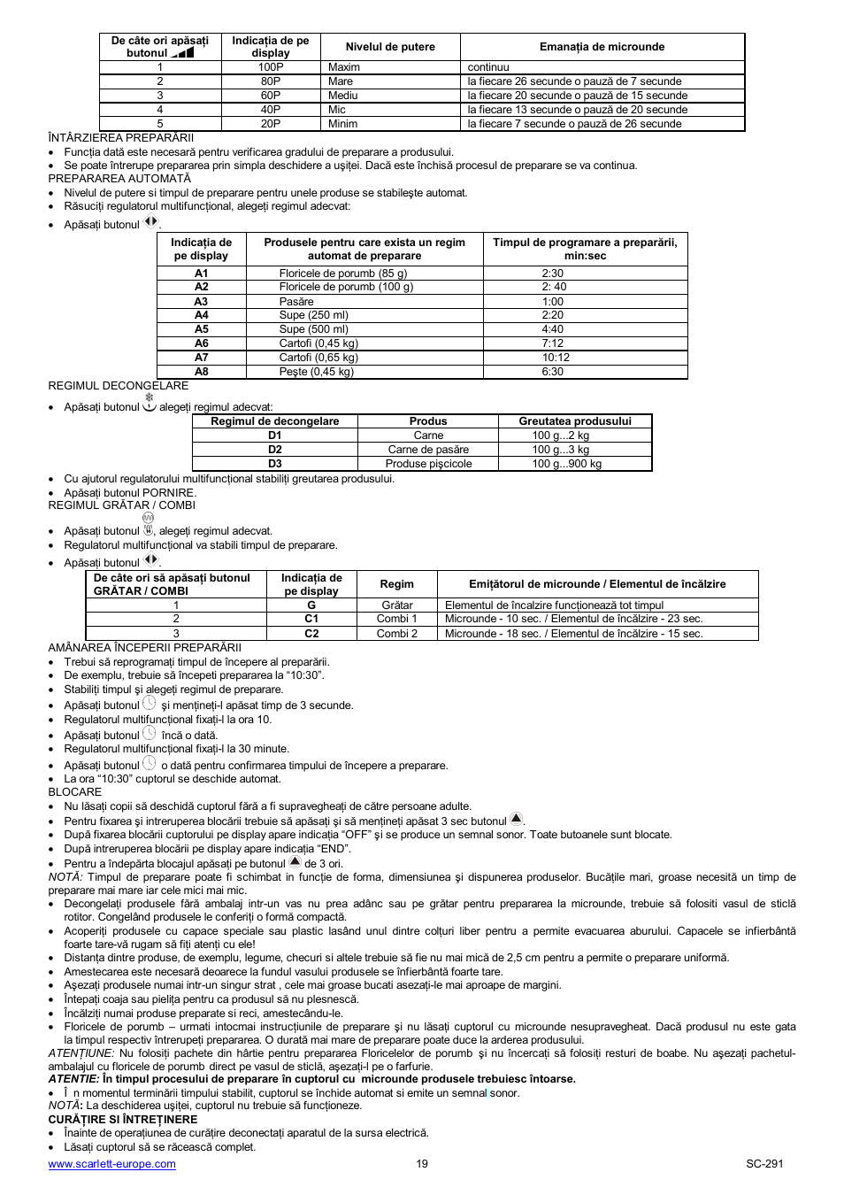 Scarlett SC-291 User Manual | Page 19 / 41