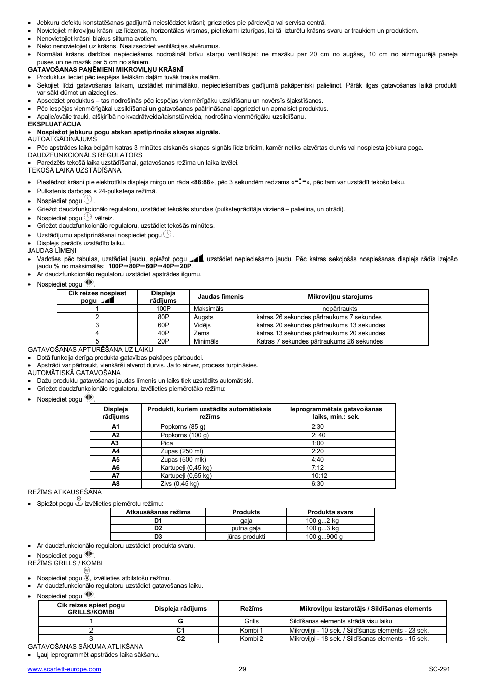 Scarlett SC-291 User Manual | Page 29 / 41