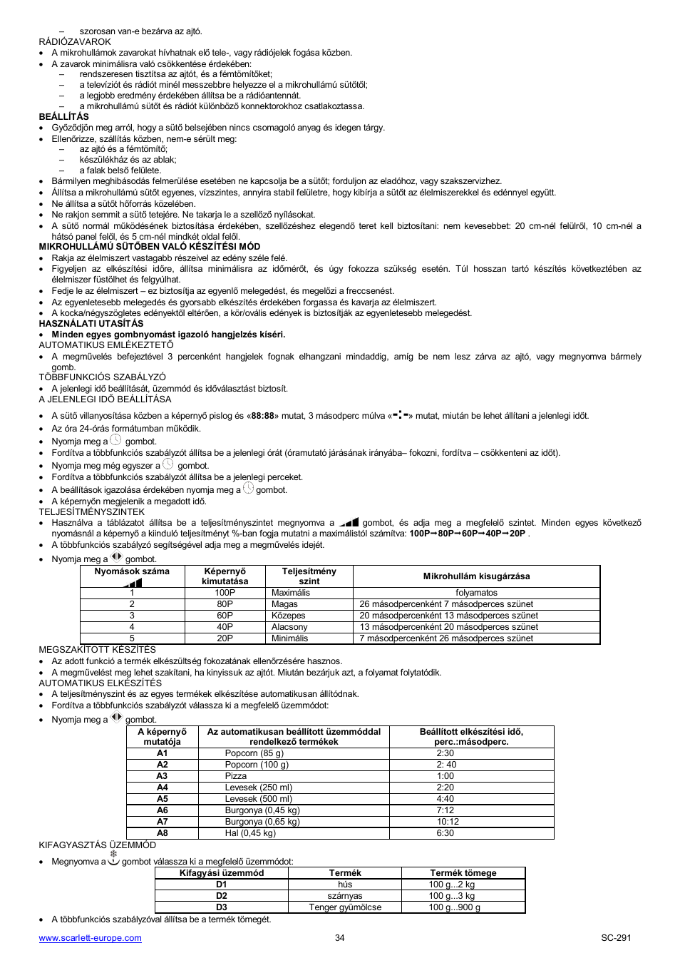 Scarlett SC-291 User Manual | Page 34 / 41