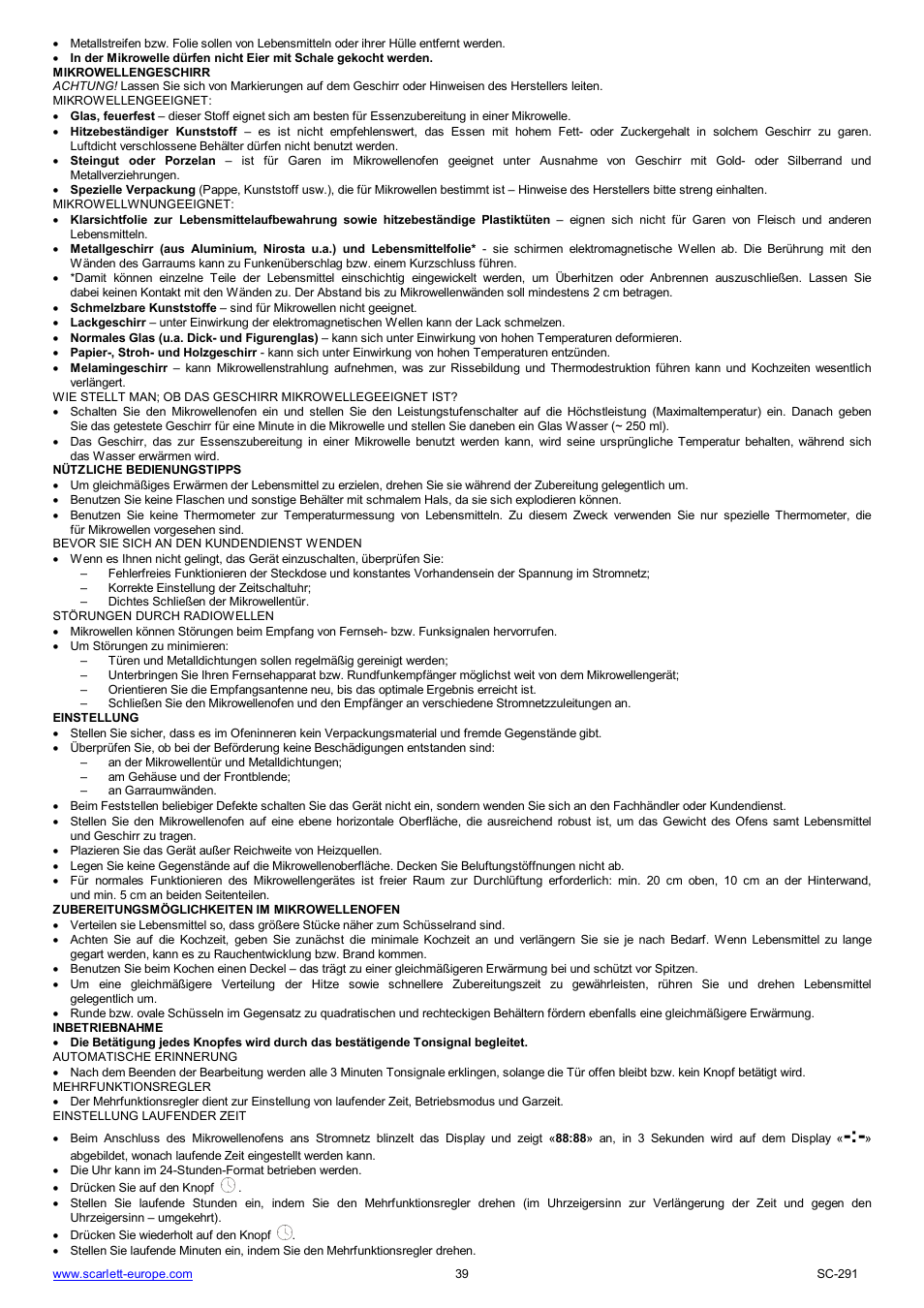 Scarlett SC-291 User Manual | Page 39 / 41