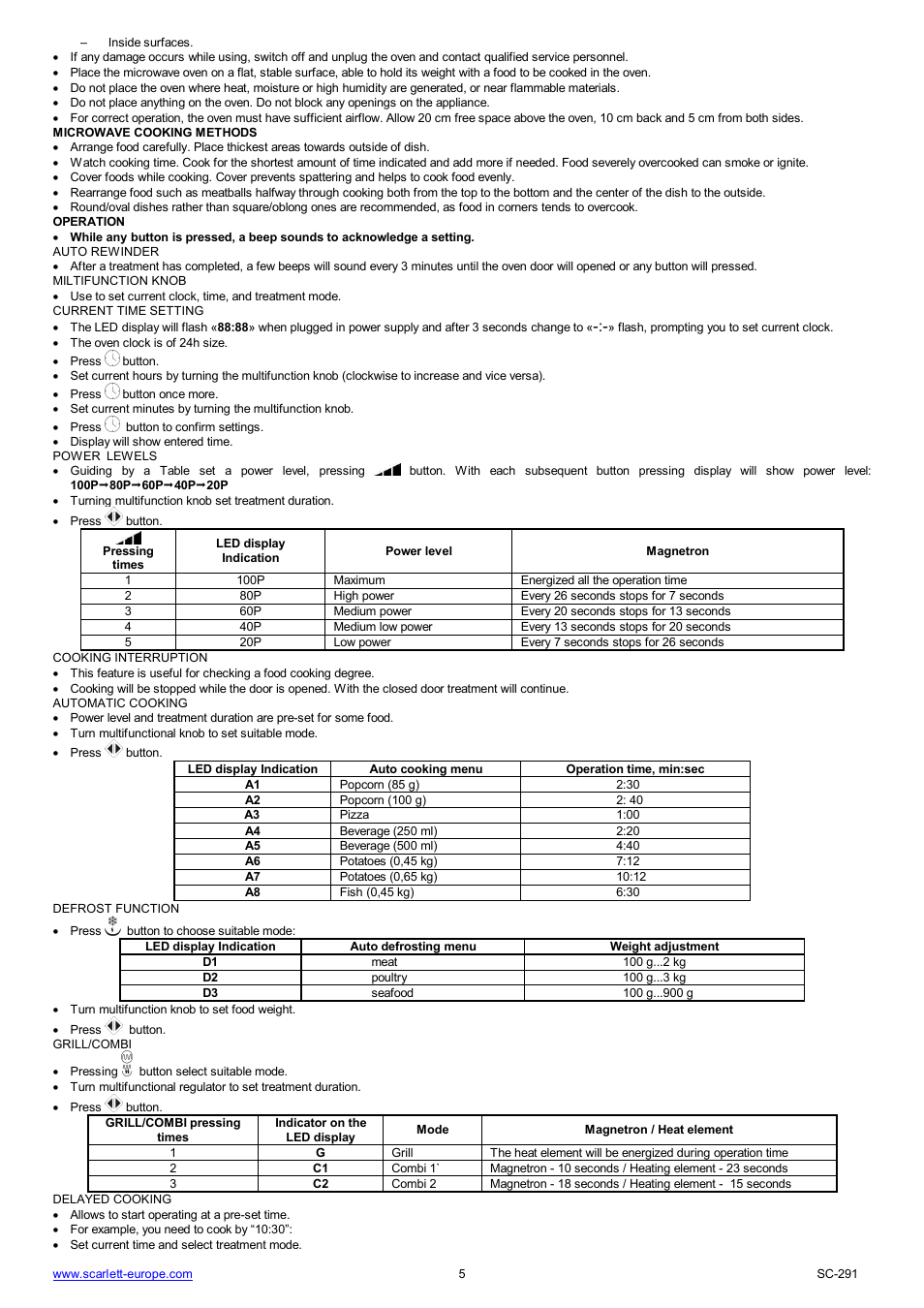Scarlett SC-291 User Manual | Page 5 / 41