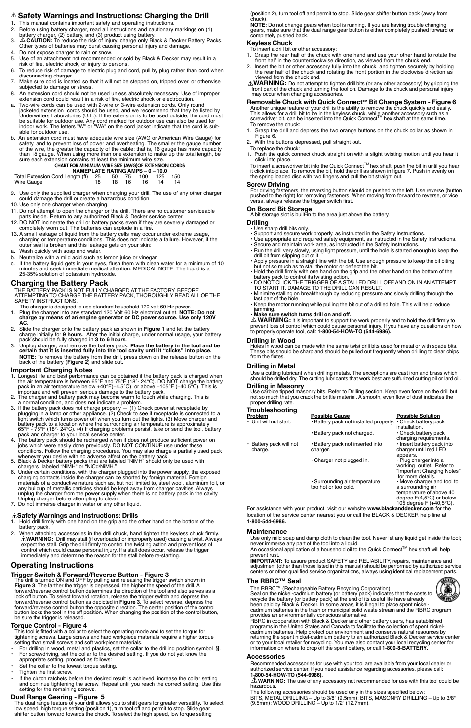 Charging the battery pack, Operating instructions | Black & Decker FireStorm 90502477 User Manual | Page 2 / 7