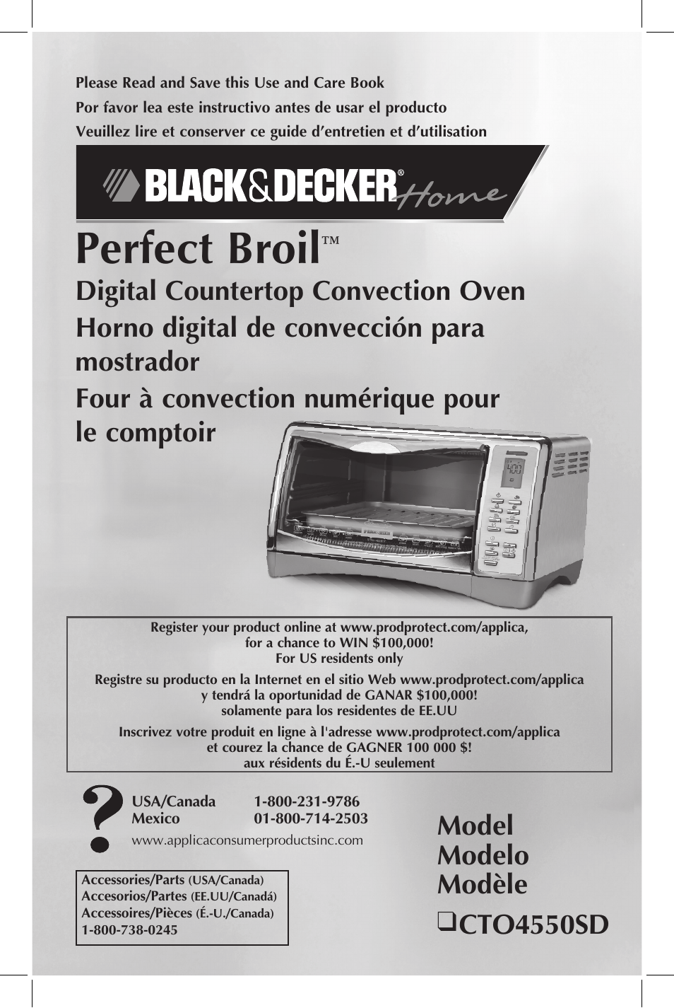 Black & Decker Perfect Broil CTO4550SD User Manual | 39 pages