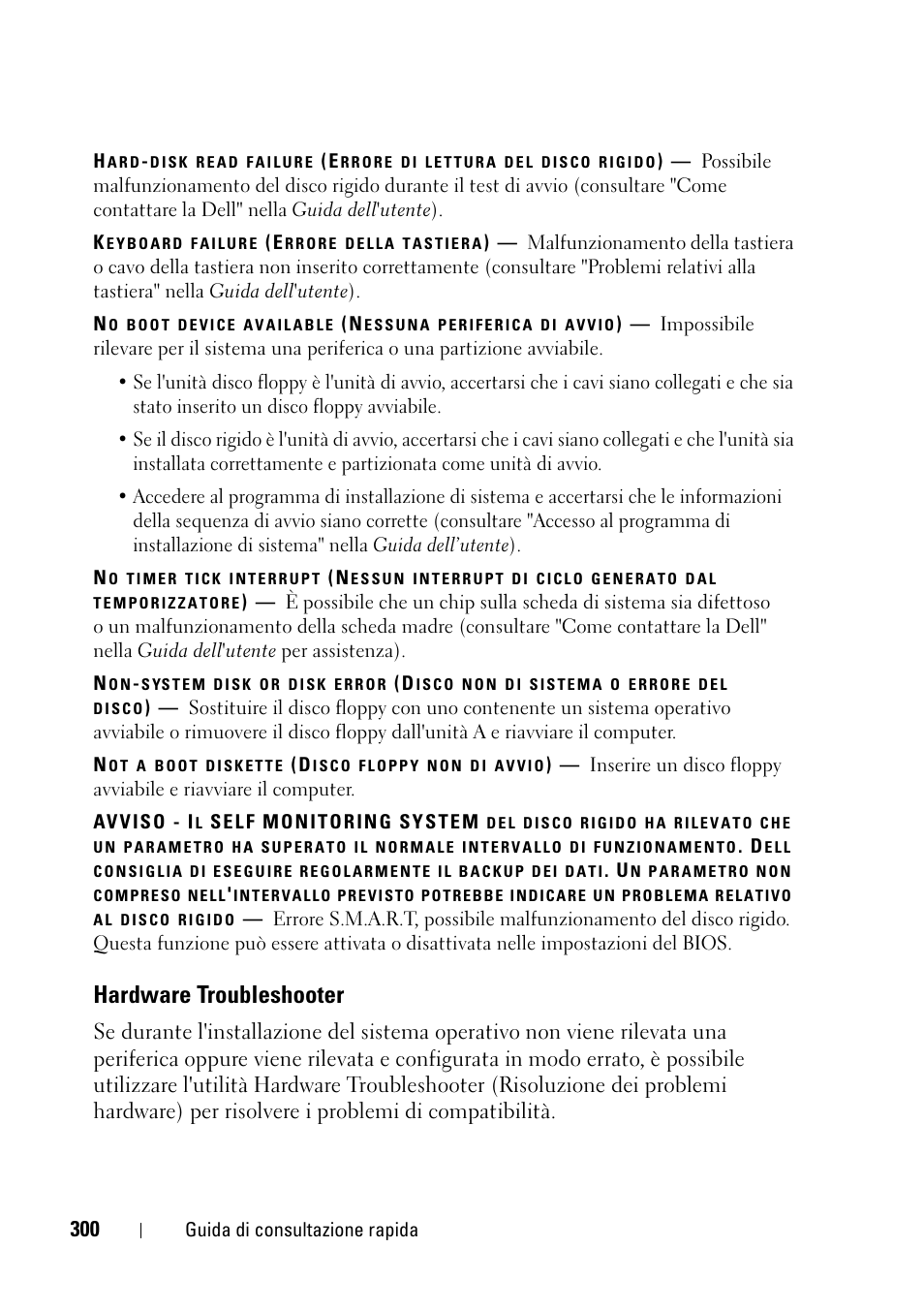 Hardware troubleshooter | Dell Precision T5400 (Late 2007) User Manual | Page 300 / 394