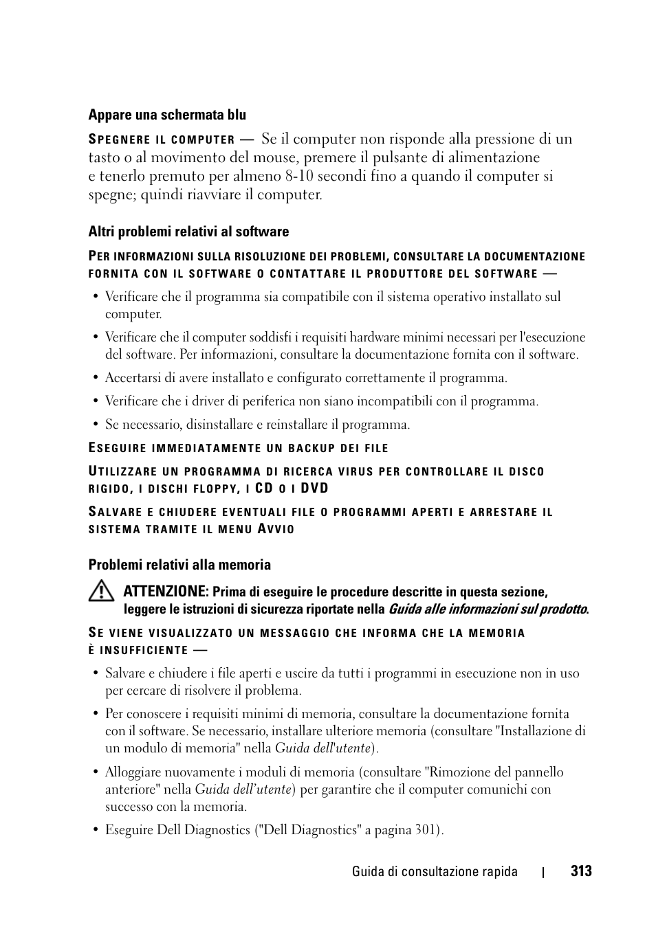 Attenzione | Dell Precision T5400 (Late 2007) User Manual | Page 313 / 394