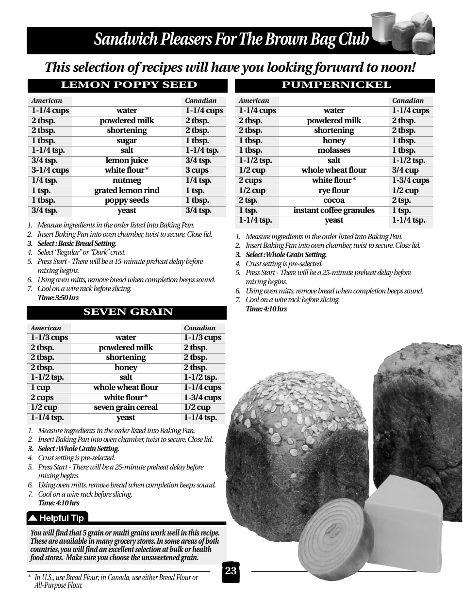 Sandwich pleasers for the brown bag club | Black & Decker B1561 User Manual | Page 23 / 36