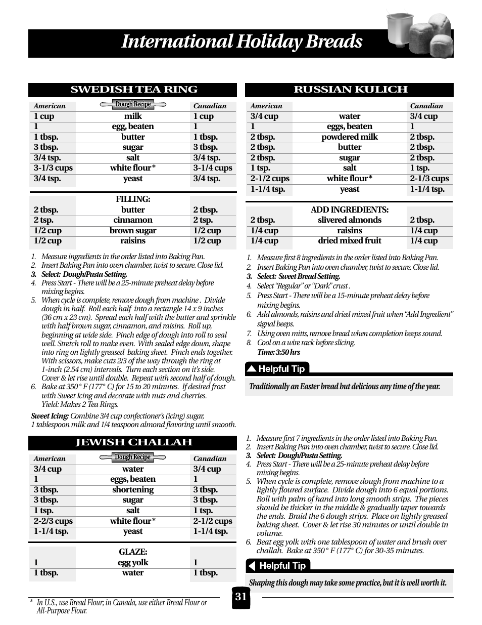 International holiday breads | Black & Decker B1561 User Manual | Page 31 / 36