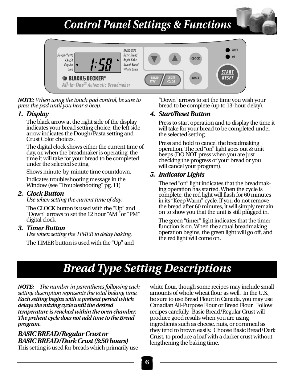 Black & Decker B1561 User Manual | Page 6 / 36