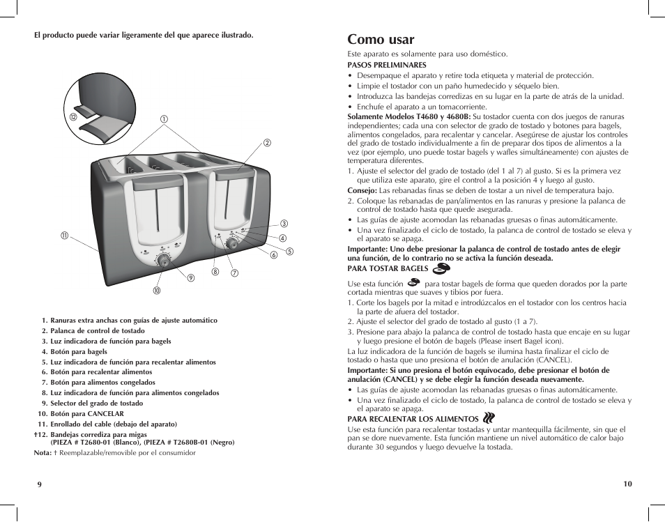 Como usar | Black & Decker T4680B User Manual | Page 6 / 9