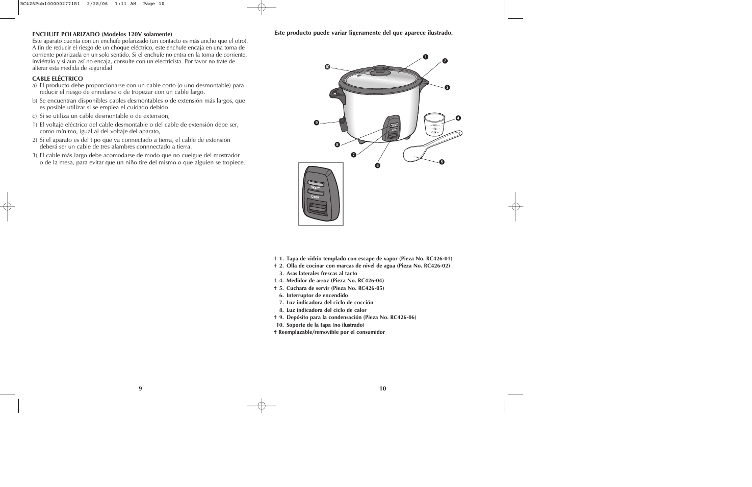 Black & Decker RC426 User Manual | Page 6 / 15