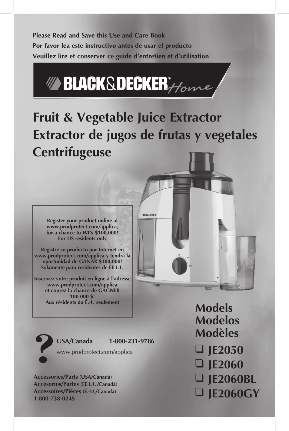 Black & Decker JE2060 User Manual | 13 pages
