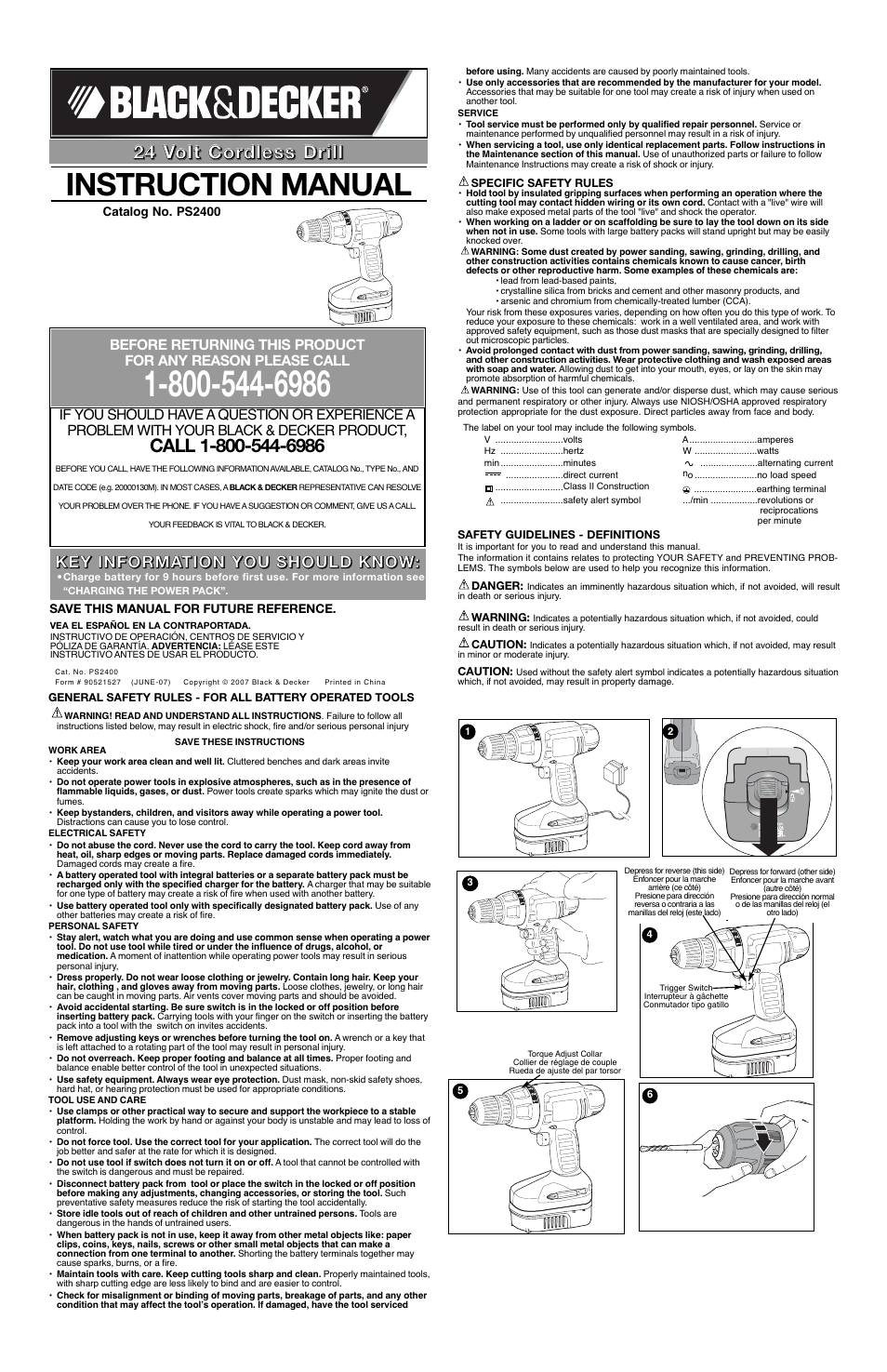 Black & Decker 90521527 User Manual | 6 pages