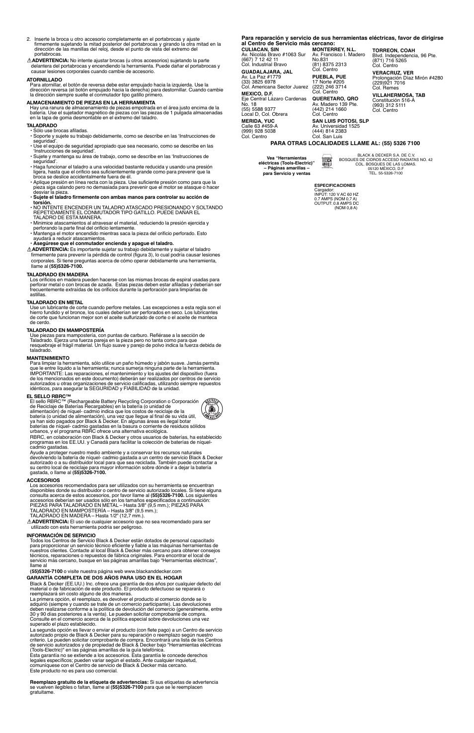 Black & Decker 90521527 User Manual | Page 6 / 6