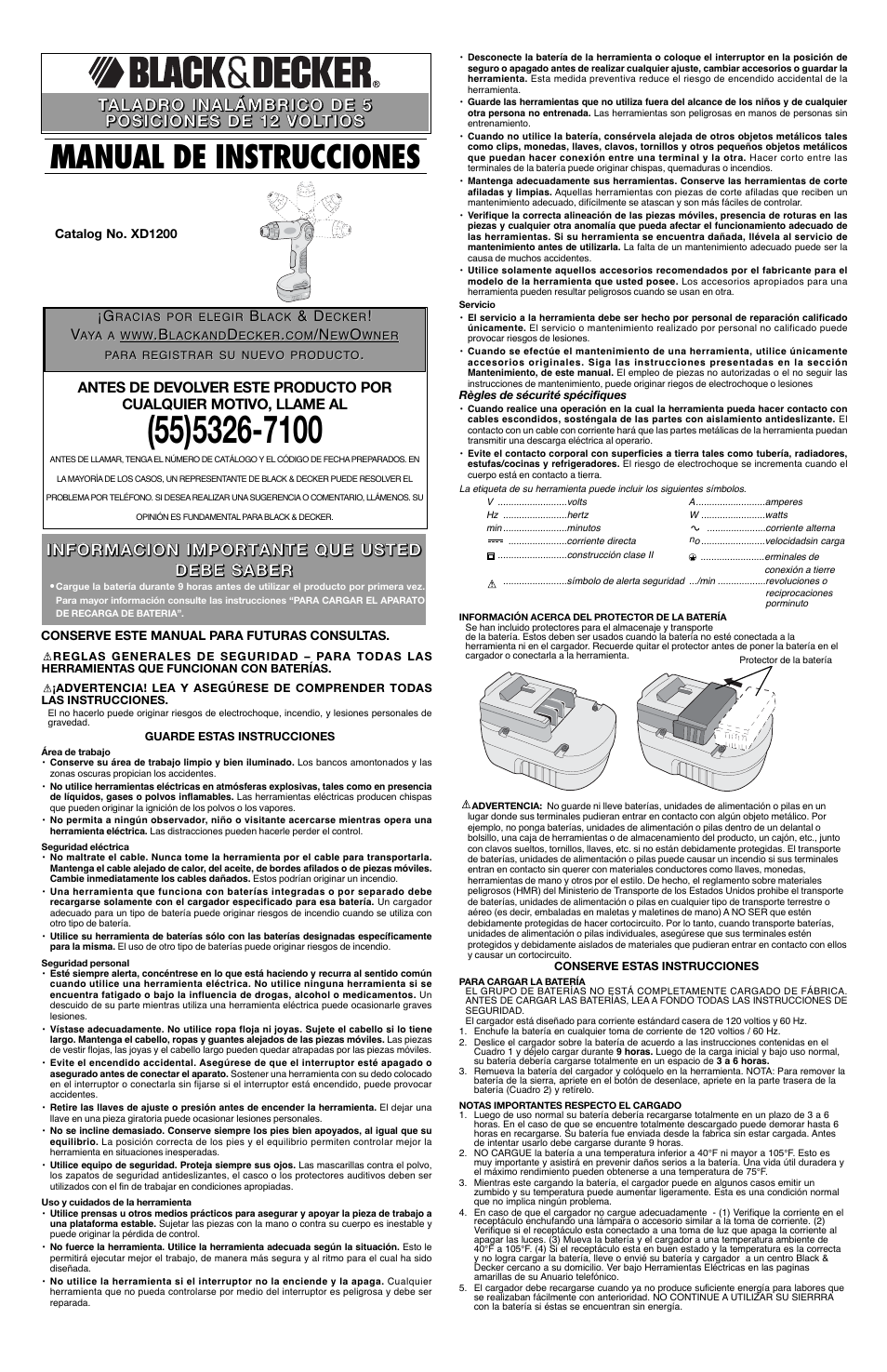 Manual de instrucciones | Black & Decker 90504019 User Manual | Page 5 / 6