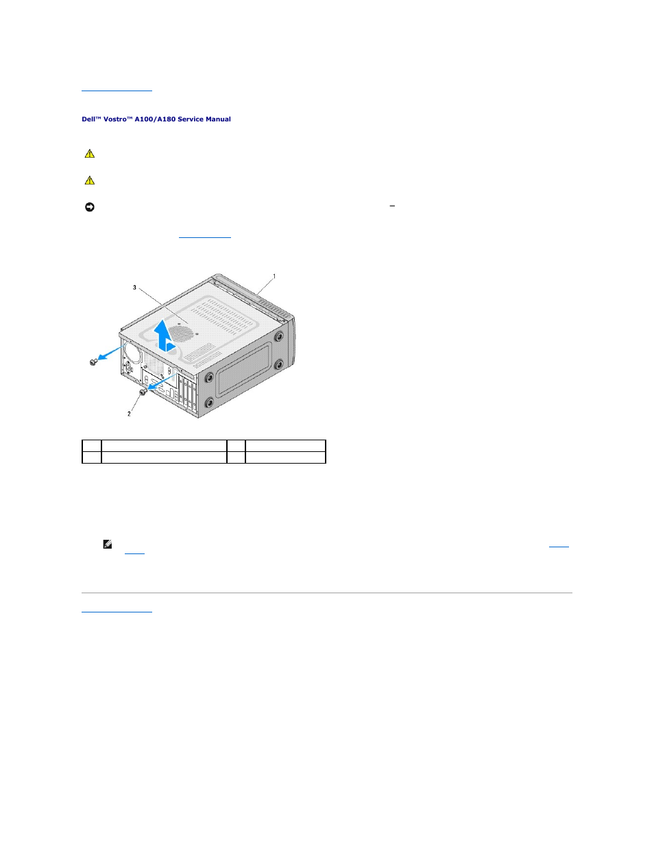Replacing the computer cover | Dell Vostro A100 (Early 2009) User Manual | Page 6 / 30