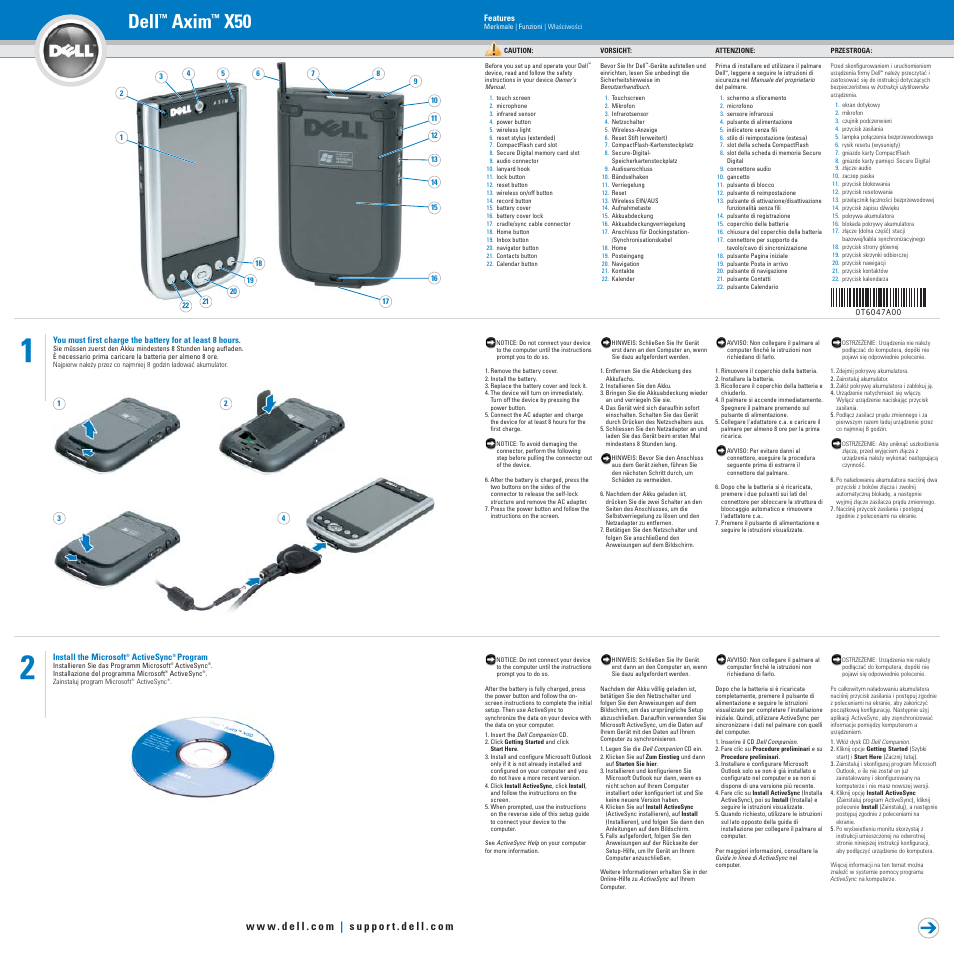 Dell Axim X50 User Manual | 2 pages