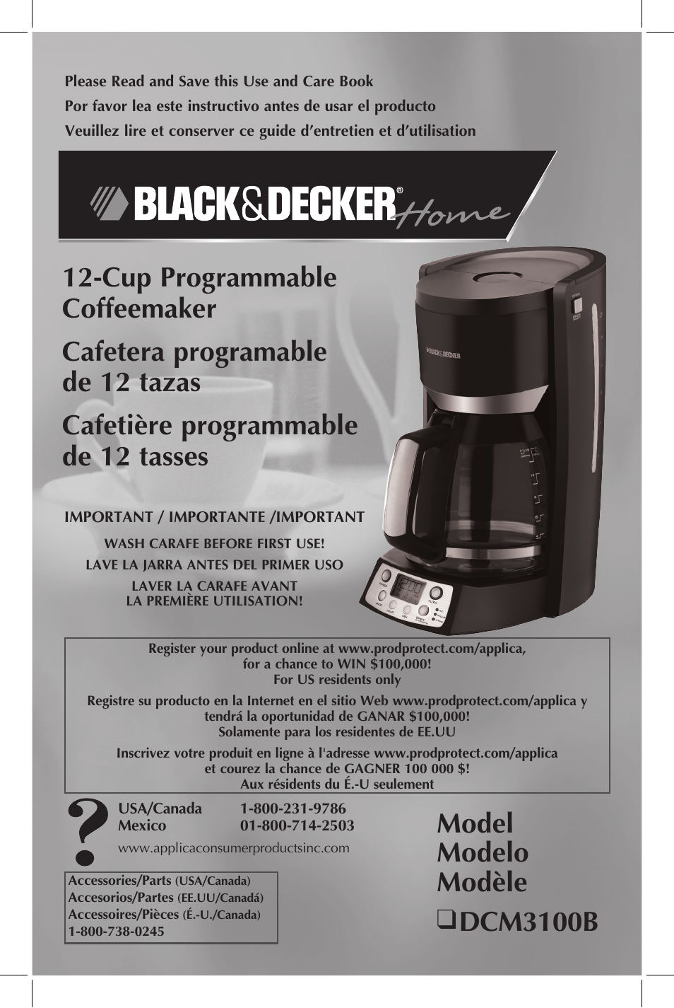 Black & Decker DCM3100B User Manual | 21 pages