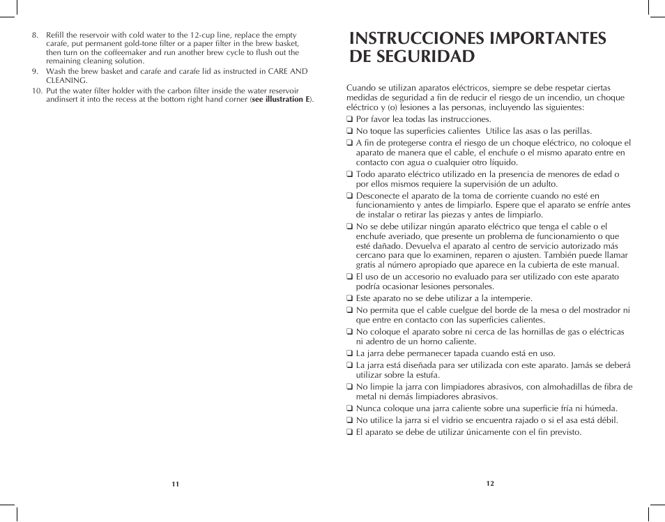 Instrucciones importantes de seguridad | Black & Decker DCM3100B User Manual | Page 7 / 21