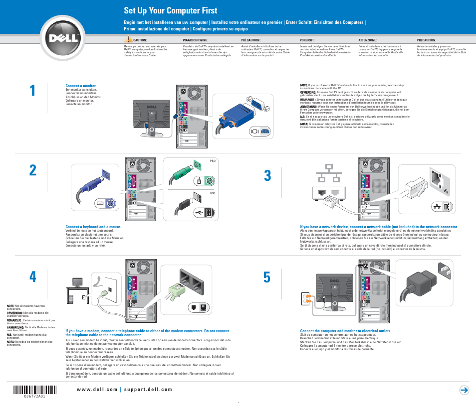 Dell Dimension 1100/B110 User Manual | 2 pages