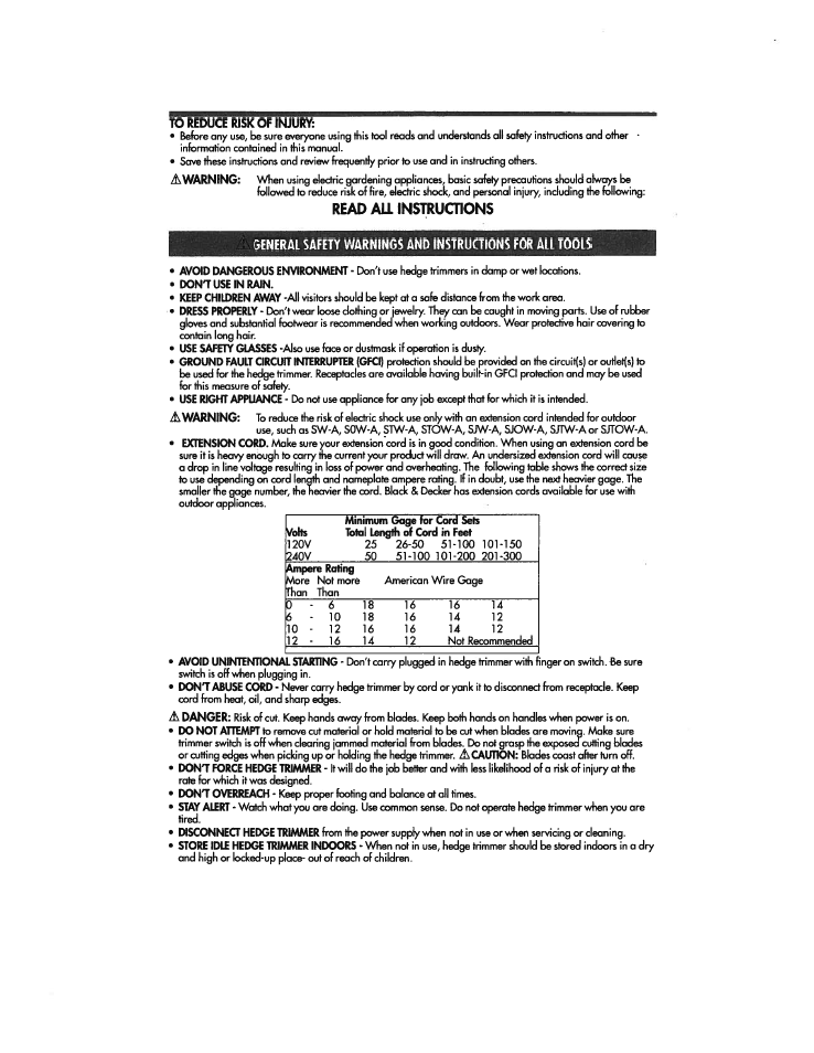 Read all instructions | Black & Decker HT300 User Manual | Page 2 / 5