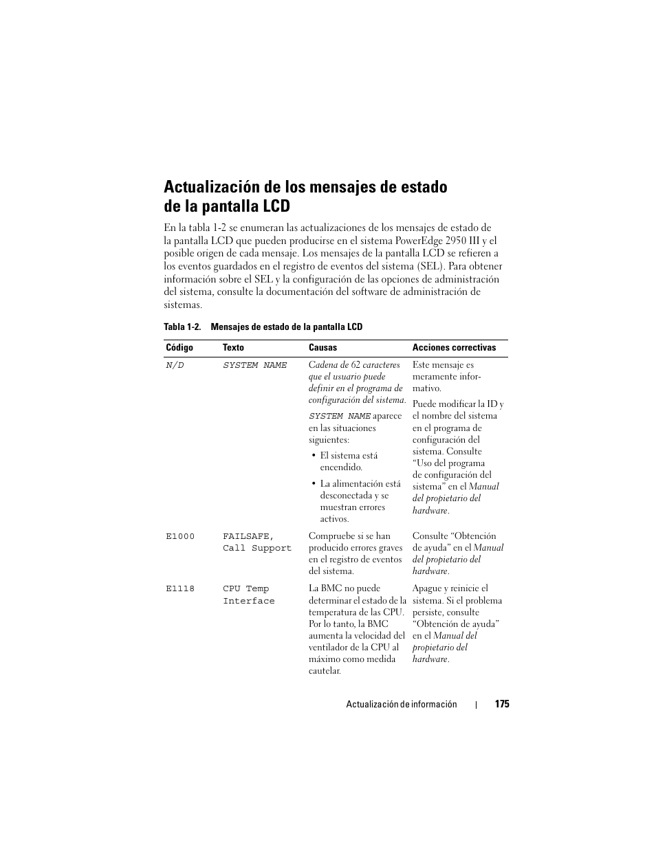 Dell POWEREDGE 2950 User Manual | Page 175 / 186