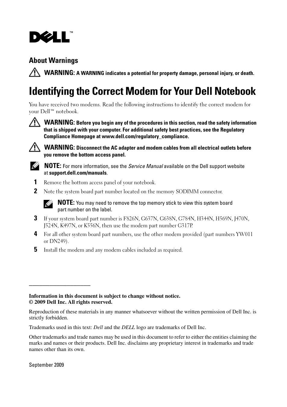 Dell Latitude E6400 ATG (Mid 2008) User Manual | 6 pages
