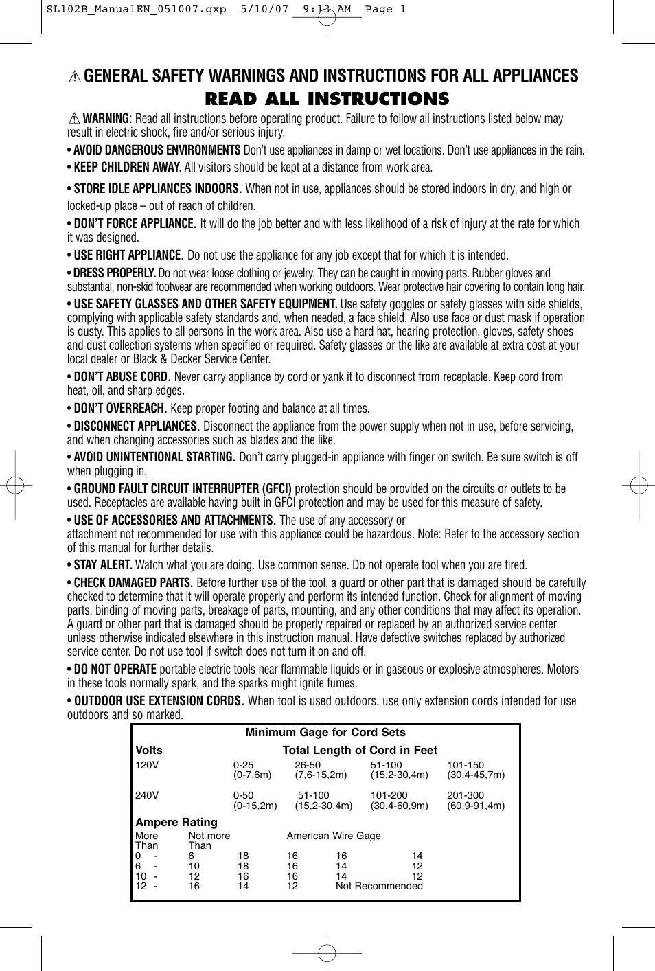 Black & Decker Power Series 90515795 User Manual | Page 2 / 8
